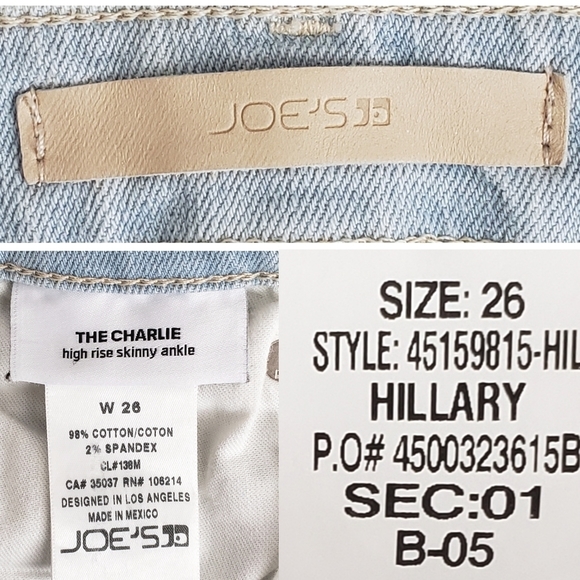 Joe's Jeans Charlie High Rise Skinny Lace Up Ankle - Picture 10 of 13
